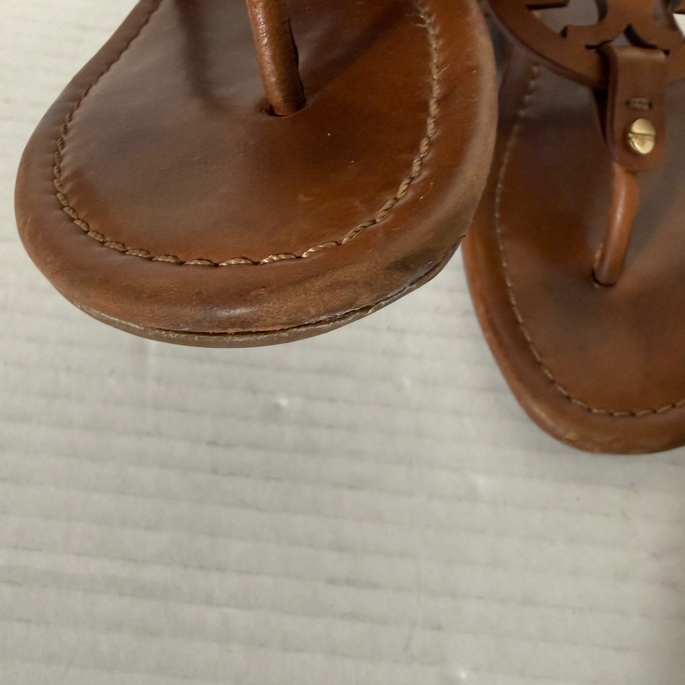 Tory Burch Miller Womens Vintage Vachetta Brown Slide Sandals Size 6 - Picture 5 of 7